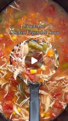 Shannon Epstein on Instagram: "Slow Cooker Chicken Vegetable Soup

Would you like the full recipe? If you *follow me* and comment RECIPE & I’ll DM the blog post directly to you. You can also GOOGLE fitslowcookerqueen chicken vegetable soup.

This easy soup combines chicken, canned tomatoes, canned white beans, frozen vegetables, and simple seasonings.

Ingredients:
Chicken Breasts or Thighs
Frozen Vegetables
Canned White Beans
Onion 
Garlic
Chicken Broth
Diced Tomatoes
Seasonings:
1 tablespoon thyme parsley
1 1/2 teaspoons salt (or more)
1/2 teaspoon pepper

⏺️ The blog post includes #instantpot instructions.
⏺️ You can use chicken breasts or thighs.
⏺️ Use your preferred white beans. This can be great northern, navy, or cannellini.
⏺️ I used 12 ounces of frozen veggies.

✨More info: https