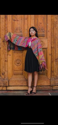 All pashminas are unique and handcrafted by Mexican Artisans from Chiapas. Traditional Latin American Clothes, Traditional Multicolor Scarves For Winter, Traditional Multicolor Winter Scarf, Traditional Multicolor Winter Scarves, Multicolor Silk Shawl For Festival, Artisan Multicolor Poncho One Size, Artisan Multicolor One Size Poncho, Bohemian Style Multicolor Pashmina Shawl, One Size Multicolor Dupatta