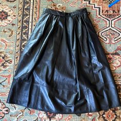 Pleated, Full Lambskin Leather Skirt In A Size 4 By Tibi. Fabric And Care Tag Removed. Care Tag, Lambskin Leather, Leather Skirt, Womens Skirt, Size 4, Skirt, Leather, Fabric, Women Shopping