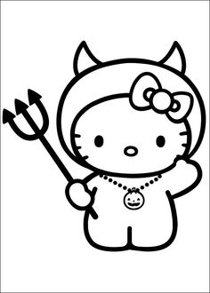 hello kitty with an arrow in her hand