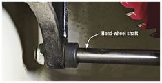 an image of a hand - wheel shaft being used