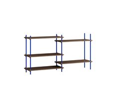 Moebe Shelving System - S.85.2.A Set in Deep Blue / Smoked Oak Space Division, Outdoor Side Tables, Infinite Possibilities, Shelving Systems, Stationery Storage, Coat Stands, Childrens Furniture, Portable Light, Simplest Form