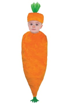 a child in a carrot costume