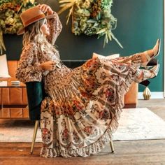 Reposhing This Item I Purchased From @Thebohorocker. Loved It, But Ready To Rotate For Something New. Questions? Leave A Comment Below! Free People Spring, Hunter Premo, Feeling Groovy, Looks Country, Free People Maxi, Estilo Country, Border Print, Boho Maxi, Boho Maxi Dress