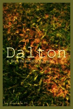 a book cover with the words daiton written in white on top of green grass