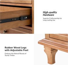 an image of a wooden bench with adjustable feet