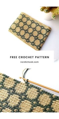 a crochet pattern with the text free crochet pattern next to it