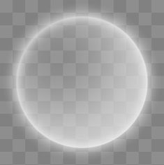 a white circle with some light around it on a gray and black checkered background