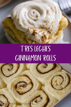 Tres Leches Cinnamon Rolls Dessert Recipies, Cooked Breakfast, Tres Leches, With Cream Cheese Frosting, Sweet Roll