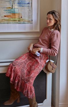 Belted Skirt Outfits, A Line Skirt Outfits, Artsy Fashion, Mom Fits, Fashion 2025, Trendy Outfit Inspo, Forest Style, Looks Country, 2024 Style