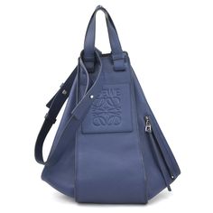 Used Loewe Handbag Shoulder Bag Hammock Leather Navy Silver Ladies E59236g (Sku: Gzl14on7) === General === Brand : Loewe === Design === Type : Handbag, Shoulder Bag Material : Leather Color : Navy Gender : Women === Size === Size (Hxwxd) : 42cm X 37cm / 16.53'' X 14.56'' === Included Items === Accessories : Dust Bag, Shoulder Strap Accessories Notice : Before Purchasing, Please Refer To The Images Of The Accessories Included With The Item. === Condition === Condition : Used (Good) Ranking : Rank Hammock Bag Loewe, Loewe Bags, Loewe Bag, Bag Shoulder, Hammock, Luxury Branding, Dust Bag, Shoulder Strap, Bag Lady