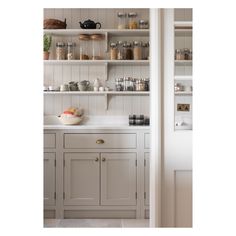 Walk-in pantry, custom kitchen Utility Curtain, Historic Airbnb, Kitchen Built In, Guildford Surrey, Bespoke Kitchen Design, Pantry Kitchen, Bespoke Kitchen, Cabinetry Design, Handmade Kitchens