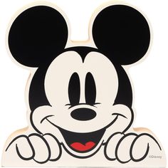 a mickey mouse sticker is shown on a white background