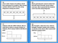 four different types of numbers that are in the same place for each number to be