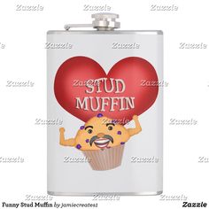 Funny Stud Muffin Flask Custom Flask, Liquid Courage, Stud Muffin, Best Gifts For Him, Kids Money, Digital Reading, Vinyl Wrap