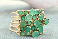 Emerald And Rose Gold, Pretty Jewelry, Bling Rings, Jewellery Design, Pretty Jewellery, Coco Chanel, Bling Bling, Rose Gold Ring, Jewelry Inspiration