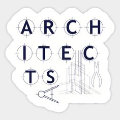 an art piece with the words arch etcts written in blue ink on white paper