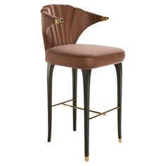 an image of a bar stool with gold accents