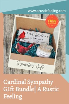 the cardinalal sympathy gift bundle is in a box