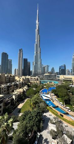 an aerial view of the burj tower in dubai