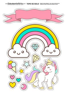 the unicorn stickers are all different colors and shapes, but there is no image on them