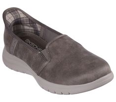 Step into stylish comfort with Skechers Hands Free Slip-ins On-the-GO Flex - Verona. Designed with our exclusive Heel Pillow , this slip-on features a vegan leather upper with a Skechers Air-Cooled Memory Foam comfort insole and a lightweight ULTRA GO cushioned midsole. | Skechers Women's Slip-ins: On-the-GO Flex - Verona Shoes | Medium Width | Skechers Hands Free Slip-ins for an easy fit | Exclusive Heel Pillow holds your foot securely in place | Lightweight, responsive ULTRA GO cushioning | Sk Skechers Relaxed Fit, Dark Taupe, Skechers Women, Wide Shoes, Shopping Hacks, Verona, New Product, Memory Foam, Vegan Leather