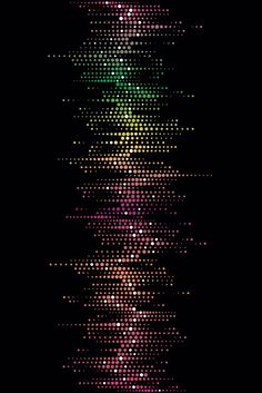 an image of a black background with colorful dots in the shape of a rainbow triangle