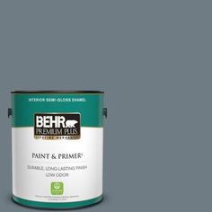 behr premium plus paint and primer in one, green - glosse finish