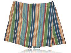 Size: 16 33" waist 45" hips 17" long  5" inseam  Condition: Excellent  Label: Liz Claiborne **Please review shop policies prior to purchasing** Womens Skorts, Denim Skort, Stripe Skirt, Skorts, Rainbow Stripes, Liz Claiborne, Shop Policies, Short Outfits, Size 16