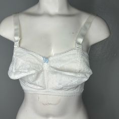 See Pics For Details New Old Stock New Without Tags The Cups Can Come Down For Nursing Daywear Full Cup Bra With Lace Trim, White Underwire Bra For Daywear, White Full Cup Bra For Daywear, Lace Trim Daywear Bra, Feminine White Bra For Daywear, White Feminine Daywear Bra, Feminine White Bra, Nursing Bra, Women's Intimates