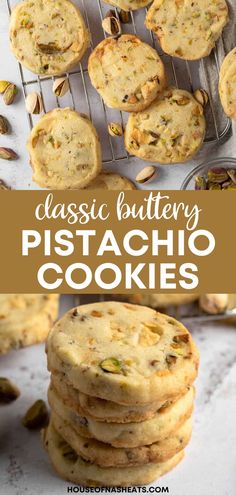 These buttery pistachio shortbread cookies are a dreamy blend of nutty pistachios and creamy white chocolate! Perfect for the holiday season or a cup of tea any time of year, this classic shortbread recipe is easy to make and irresistibly delicious! | pistachio shortbread cookies | pistachio shortbread cookies recipe | shortbread cookies with pistachio | pistachio cookies shortbread | buttery shortbread cookies christmas | buttery shortbread cookies recipes | best buttery shortbread cookies