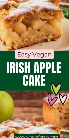 an easy vegan irish apple cake recipe