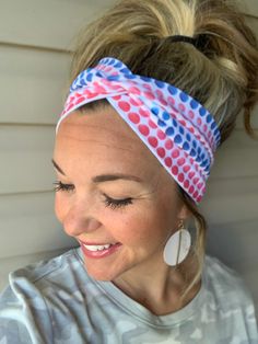 Womens Headbands, Patriotic Headband, Headband For Women, Causal Outfits, Tie Headband, Turban Style, Headbands For Women, Top Knot, July 4th