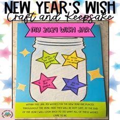 a new year's wish craft and keepsake for kids to write their wishes