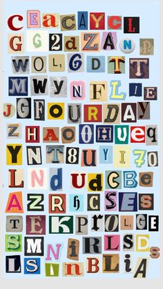 the alphabet is made up of different types of letters and numbers, all in various colors