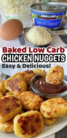 baked low carb chicken nuggets are easy and delicious