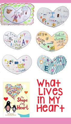 what lives in my heart book with pictures of hearts and the words,'what lives in my heart '