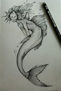 Ig : mhssaa.iii Art Sketches Mermaid, Creepy Mermaid Drawing, Siren Sketch Drawings, Evil Mermaid Drawing, Dark Mermaid Drawing, Creepy Mermaid Tattoo, Siren Drawing Creepy, Creepy Mermaid Art, Mermaid Drawing Ideas