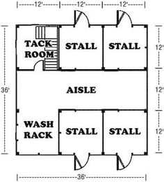 the floor plan for an office building with two floors and one room on each side