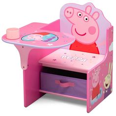 peppa pig children's desk and chair set