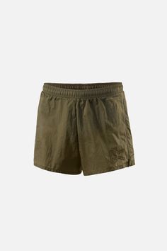 a pair of shorts that are green and brown with the words,'no one is going