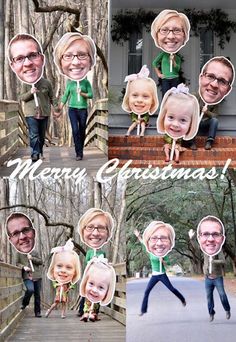 a collage of photos with people wearing christmas outfits