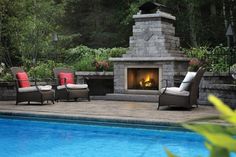 Unveil the allure of your outdoor sanctuary with the Riverside™ 42 Clean Face Gas Fireplace from Napoleon. A symphony of warmth and durability, this fireplace elevates your backyard experience. Fashioned from 100% stainless steel, its sleek design and weather-resistant construction ensure year-round enjoyment. No venting required, no chimney constraints – installation is seamless. The exclusive PHAZER® log set, hand-painted for a realistic touch, adds a campfire ambiance that brings your outdoor Face Fireplace, Chimney Decor, Napoleon Fireplace, Direct Vent Gas Fireplace, Fireplace Kits, Adirondack Furniture, Outdoor Gas Fireplace, Pergola Swing, Brick Decor