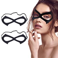 PRICES MAY VARY. 【2 PCS Black Cat Eye Mask】Come with two high-quality cat eye masks, perfect for adding a touch of mystery and allure to your Cat Costume Adult Women. Whether you're dressing up as Cat Woman or another feline-inspired character, these cat half face masks are the ideal accessory to complete your look. 【Skin-Friendly Material & Exquisite Workmanship】Crafted from premium, skin-friendly leather, these cat woman masks are designed for comfort and durability. The exquisite workmanship Cat Woman Mask Makeup, Cat Woman Mask, Mask Superhero, Woman Mask, Superhero Mask, Black Cat Costumes, Superhero Halloween, Black Cat Eye, Women Halloween Costume