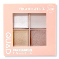 Highlighter Quad Spectrum Palette - J.Cat Beauty | Ulta Beauty Facial Structure, Skincare Sale, Lip Palette, Too Faced Concealer, Color Corrector, Powder Highlighter, Highlighter Palette, Facial Features, Tone It Up