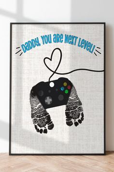 a poster with a video game controller on it