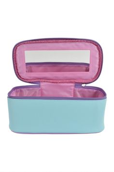 Our color block cosmetic case is perfect for all of you fashionistas out there. Stylish and colorful, this faux leather makeup bag is a great place to keep your favorite beauty supplies. It even has a mirror on the inside, making lip gloss touch ups and messy bun adjustments a breeze! This pretty case makes a great gift for kids of all ages. Faux leather Zipper closure Lined 10 1/2" W x 4 3/4" H x 5" D Making Lip Gloss, Dance Belt, Frog Gifts, Leather Makeup Bag, Beauty Supplies, Cell Phone Purse, Picnic Bag, Lifestyle Store, Dance Life