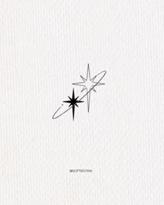 the star is drawn in black ink on white paper