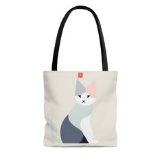 a tote bag with a cat on it