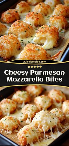 cheesy parmesan mozzarella bites are the perfect appetizer